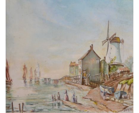 SMITH; oil on board, the Ancient Wishing Gate, Liverpool (circa 1790), signed and dated 1990 lower-right, 39 x 29cm, framed a