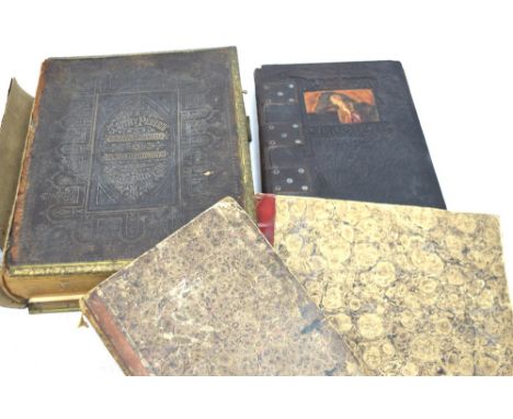 John Bunion, 'Pilgrim's Progress', a 19th century tooled leather and brass-bound edition in Welsh with illustrations by R Boc