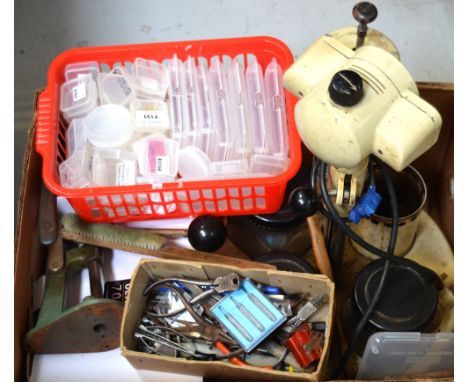 Watchmaker's tools and cleaning accessories to include a German watch-cleaning machine, a boxed ultrasonic cleaner, repair to
