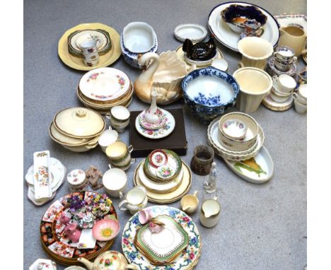 A large quantity of decorative ceramics, teaware and dinnerware to include Royal Worcester, Royal Cauldon etc.