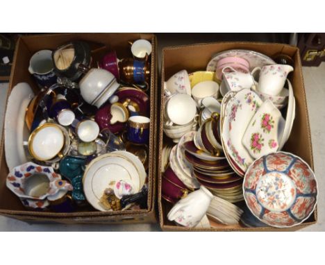 A quantity of decorative ceramics and teaware to include a Royal Doulton character jug D6807 'The Antique Dealer', Royal Albe