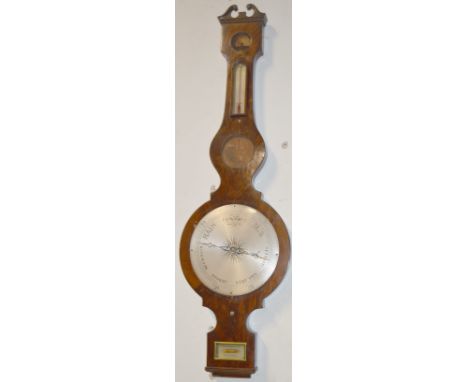 An early 19th century mahogany I Sordelli of London five-dial wheel barometer, height 110cm (af).