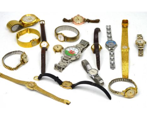 Rotary; a boxed ladies' gold plated wristwatch and a further quantity of ladies' and gentlemen's wristwatches.
