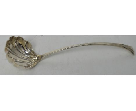 A late Victorian hallmarked silver ladle, Mappin & Webb, Sheffield 1899, approx 7.2ozt.