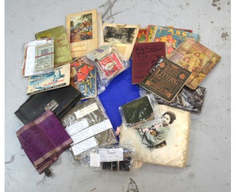 A collectors' lot comprising ephemera and books to include early 20th century autograph albums, 'Mere Pug' by Nemo, 'An Intro