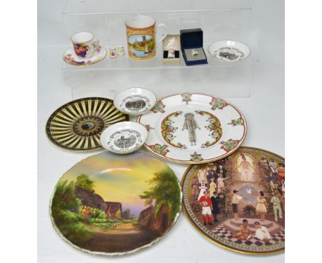 A mixed lot of Royal Worcester including limited edition plates, mug, cup and saucer, three dishes, four thimbles and a plate