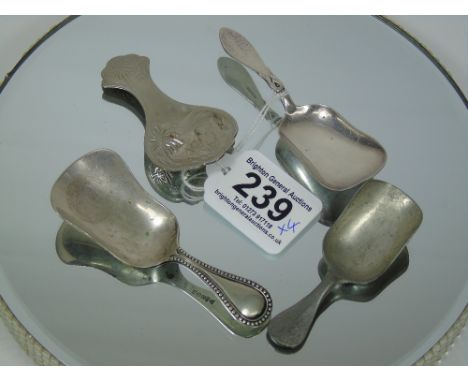 4 TEA CADDY SPOONS
