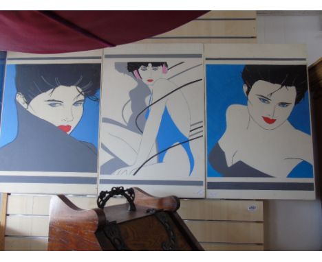 3 HAND PAINTED POP ART STYLE PANELS