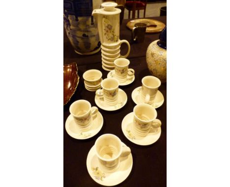 Six setting Carlton Ware floral coffee set