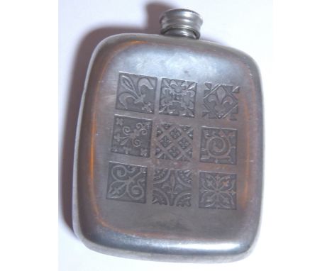 Norwegian silver hip flask with Celtic engravings