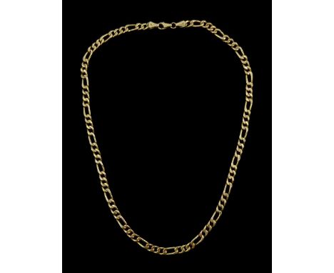 14ct gold Figaro link chain necklaceCondition Report:Approx 16.7gm, length = 49.5cm, tested 14ct, hollow links