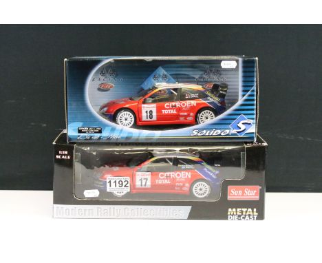 Two Boxed 1/18 scale Citroen Xsara WRC diecast models to include Sun Star 4403 C.McRae/D.Ringer (box gd-vg) &amp; Solido 9021