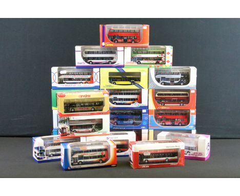 22 Boxed / cased Creative Master diecast model buses to include East Yorkshire, London Central, Robin Hood Airport Lynx, Plym