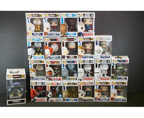 Pop Funko Figures - 22 boxed movie related Funko Pop figures to include 7 x Back To The Future figures (962 Marty In Future O