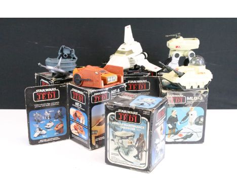 Star Wars - Six original Kenner boxed Star Wars Return Of The Jedi vehicle sets to include Radar Laser Cannon (Without instru