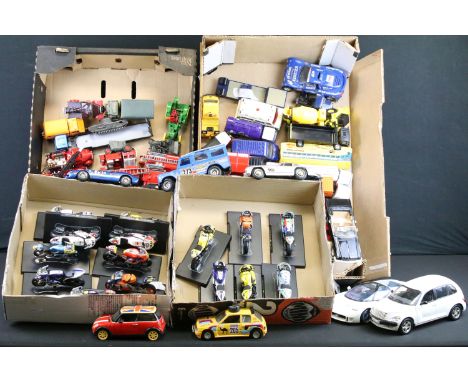 Around 75 diecast models of varying scales, to include Burago, Corgi, Leo Models, Gate, Maisto &amp; High Speed examples, fea