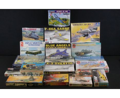 19 Sealed boxed plastic model kits to include Airfix, Italeri, Heller, Lindberg, Minicraft etc to include Airfix 1/72 904001 