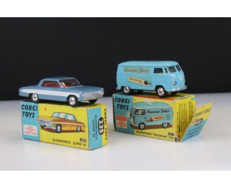 Two boxed Corgi diecast models to include 441 Volkswagen Toblerone Van (decals vg, diecast showing some paint chips, box with