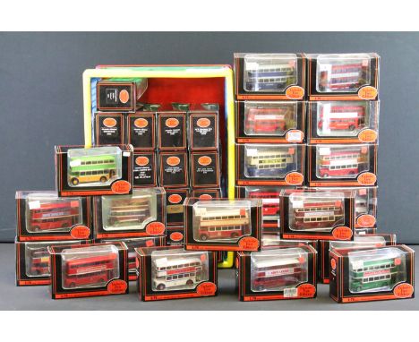 40 Boxed EFE Exclusive First Editions diecast model buses, excellent condition with small ref stickers to box 
