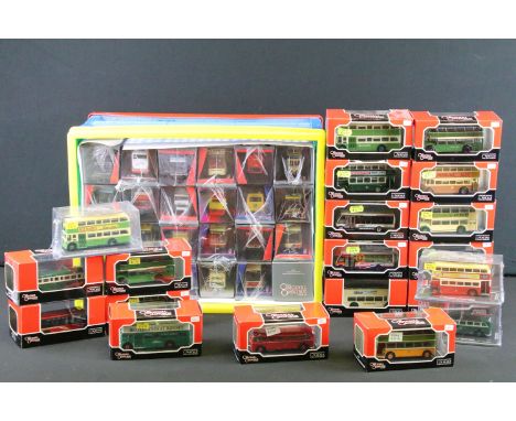 44 Boxed / cased Corgi Original Omnibus diecast model buses, ex 