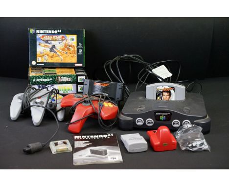 Retro Gaming - Unboxed Nintendo 64 games console with Nintendo Power Supply and Memory Expansion Pak with manual, Jumper Pak,