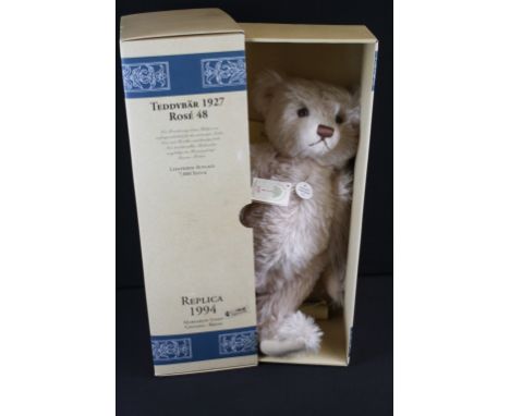 Boxed Steiff Rose 48 Replica 1994 Teddybear - 1927, ltd edn no. 2958/7000, with scroll certificate, 48cm. (Bear with button t