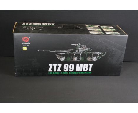 Boxed Heng Long 1/16 ZTZ 99 MBT 2.46KZ R/C Main Battle Tank, complete