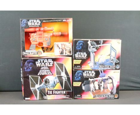 Star Wars - Four boxed Kenner Star Wars The Power Of The Force play sets and related items featuring Death Star Escape, Deten