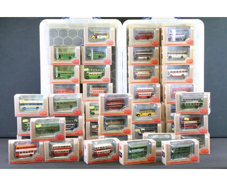 66 Boxed EFE Exclusive First Editions diecast model buses, excellent condition with small ref stickers to box 