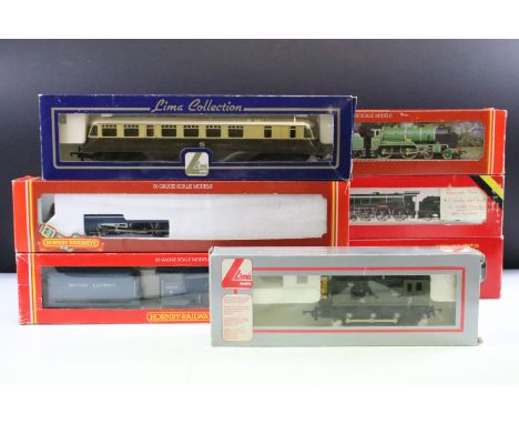 Seven boxed OO gauge locomotives to include 5 x Hornby (ltd edn Mallard, R154 SR Loco Sir Dinadan, SR Schools Class V Stowe, 