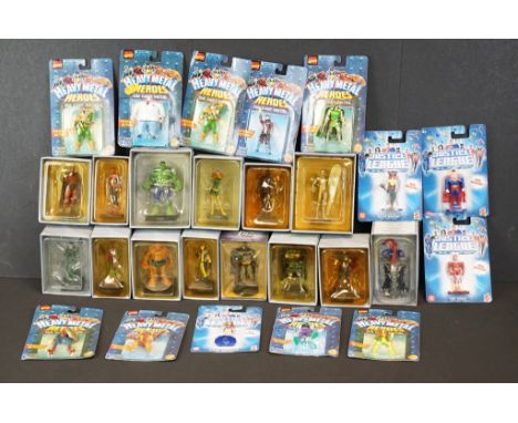 27 Boxed/carded Super Hero related figures to include 13 x Eaglemoss Marvel figures, 1 x Eaglemoss DC, 4 x Mattel Justice Lea