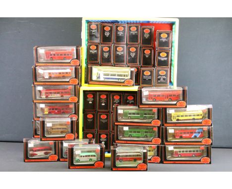 54 Boxed EFE Exclusive First Editions diecast model buses, ex (three boxes) 