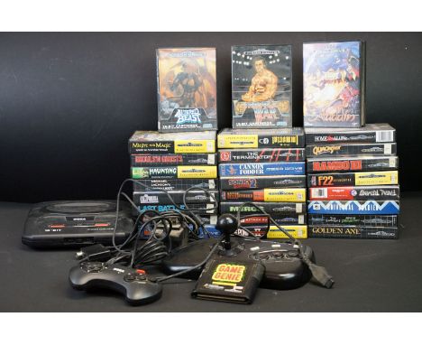 Retro Gaming - Unboxed 16 Bit SEGA Mega Drive games console with SEGA power Supply and other related leads, SEGA Mega Drive A