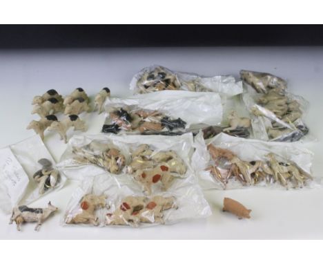 Around 50 vintage metal dog &amp; farm figures to include St Bernard, Spaniels, Greyhounds, Dachshunds etc