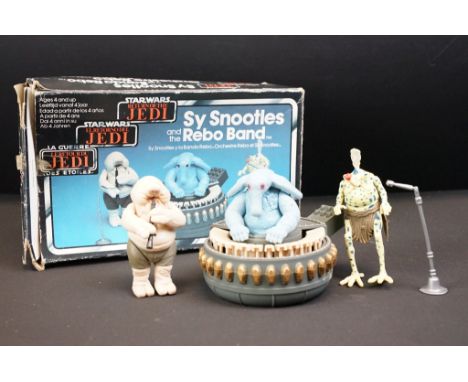 Star Wars - Original boxed Palitoy Star Wars Tri Logo 77 back Sy Snootles and the Rebo Band figure set, incomplete (Missing 1