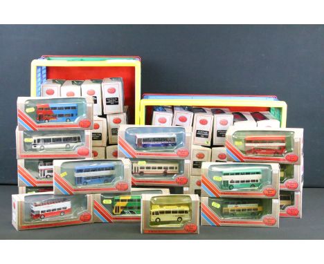 50 Boxed EFE Exclusive First Editions diecast model buses, ex 