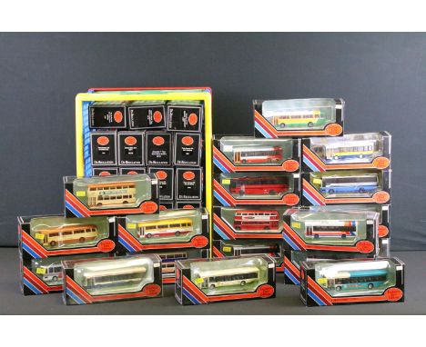 38 Boxed EFE Exclusive First Editions De-Regulation diecast model buses, excellent condition with small ref stickers to box 