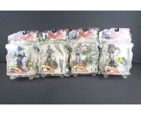 Four carded SEGA Palisades The House Of the Dead action figures to include Strength With Chainsaw, Ken With Mask And Murrer W