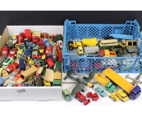 Around 65 play worn diecast models, mostly mid 20th C, to include Dinky, Corgi &amp; Matchbox, featuring Dinky Supertoys Fode