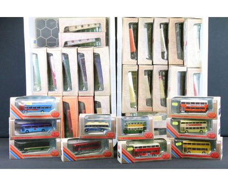 52 Boxed EFE Exclusive First Editions diecast model buses to include 4 x The Routemaster Series, excellent condition with sma