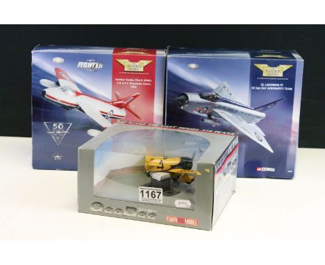 Two boxed Corgi The Aviation Archive 'Jet Fighter Power' 1/72 scale ltd edn diecast models with CoAs, to include AA32703 Hawk