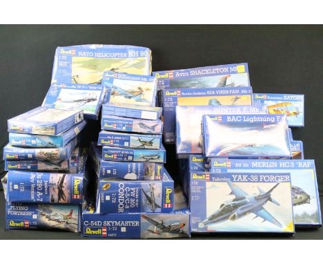 27 boxed and unbuilt Revell 1/72 scale plastic model kits to include 4163, 04102, 04331, 04839, 04285, 04283, 04317, 04359, 0