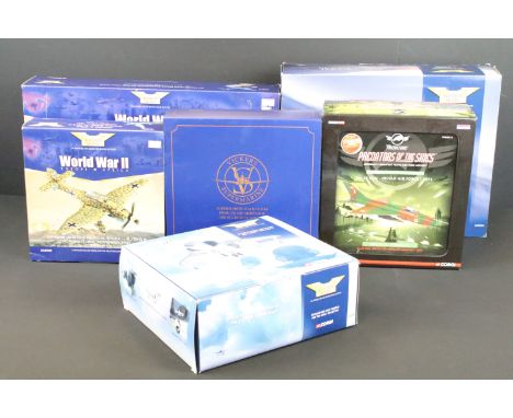 Collection of six 1:72 scale diecast aviation models to include 4 x Corgi Aviation Archive featuring AA32402 Jet Fighter Powe