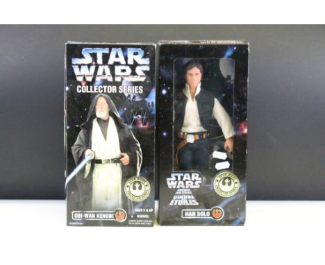 Star Wars - Two boxed Kenner Star Wars Collector Series action figures to include Obi-Wan Kenobi and Han Solo, boxes vg with 