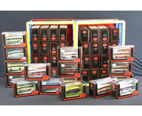 48 Boxed EFE Exclusive First Editions diecast model buses, ex (three boxes) 