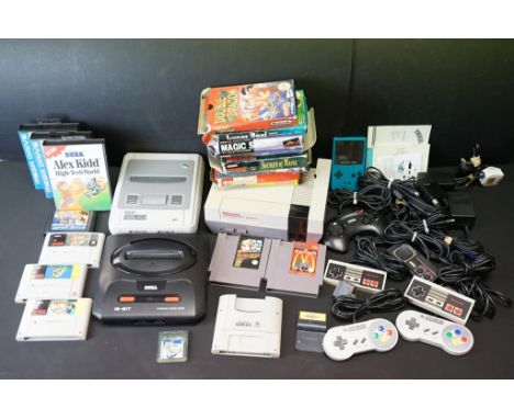 Retro Gaming - Four games consoles to include Nintendo Entertainment System (NES), Super Nintendo Entertainment System (SNES)