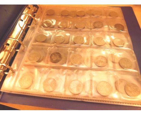 Album of British coinage both pre and post decimal 