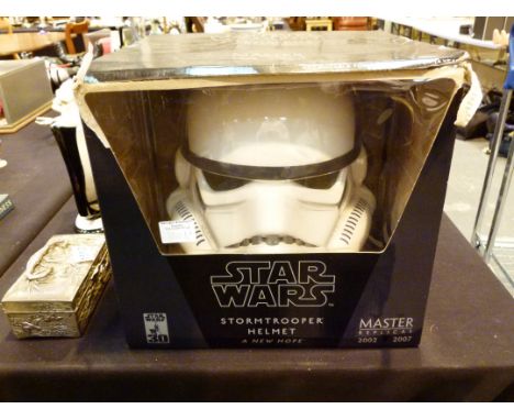 Star Wars Storm Trooper helmet, A New Hope, by Master Replicas official replica from George Lucas   CONDITION REPORT:  Appear