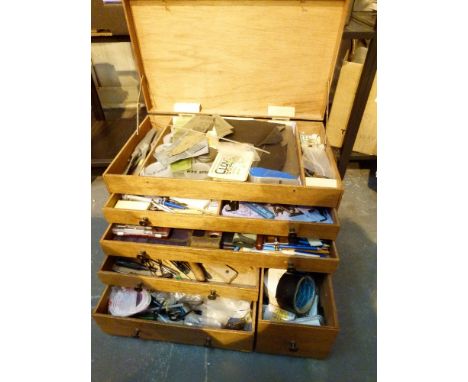 Aeroplane model makers toolbox with toys plus construction parts