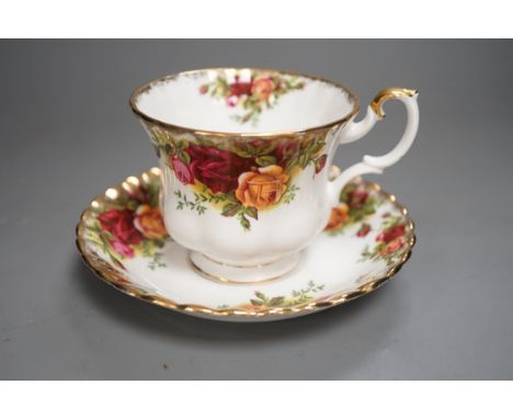 A selection of Royal Albert Old Country Rose six part coffee and tea service